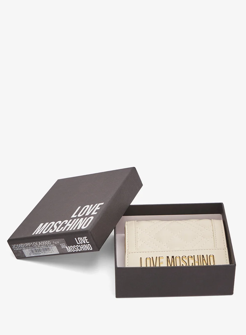 Love Moschino  Quilted PU Wallet for Women | Best Price UAE